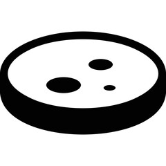 Petri dish simple vector icon