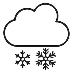 cloud snow winter weather icon