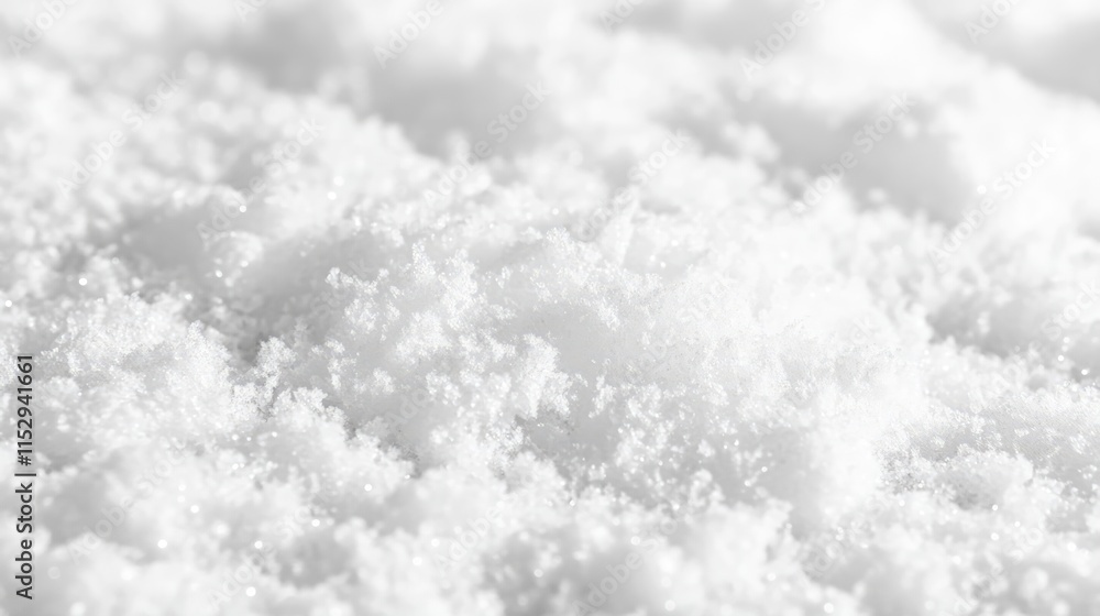 Poster bright white snow texture for winter backdrop with cold, frosty conditions and shimmering particles 