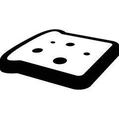 Simple vector icon of toast bread