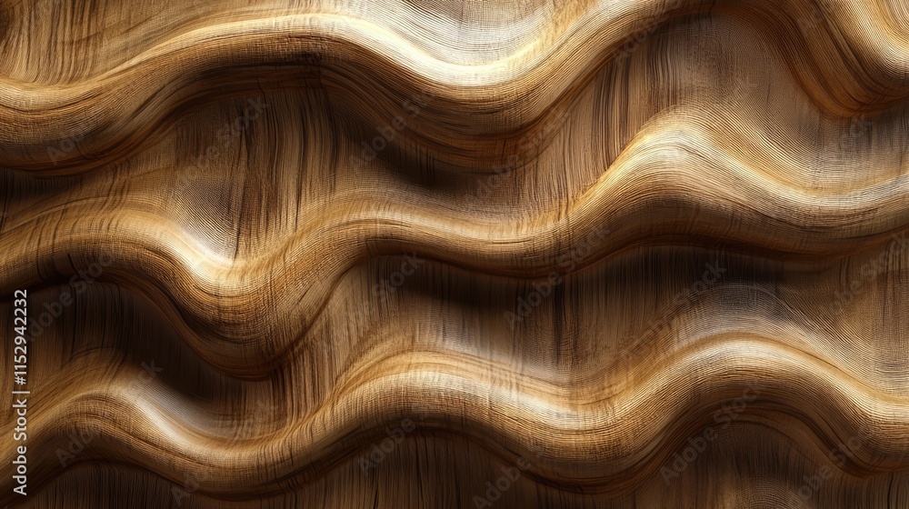 Poster elegant undulating wooden texture with natural grain patterns showcasing warm tones and intricate de