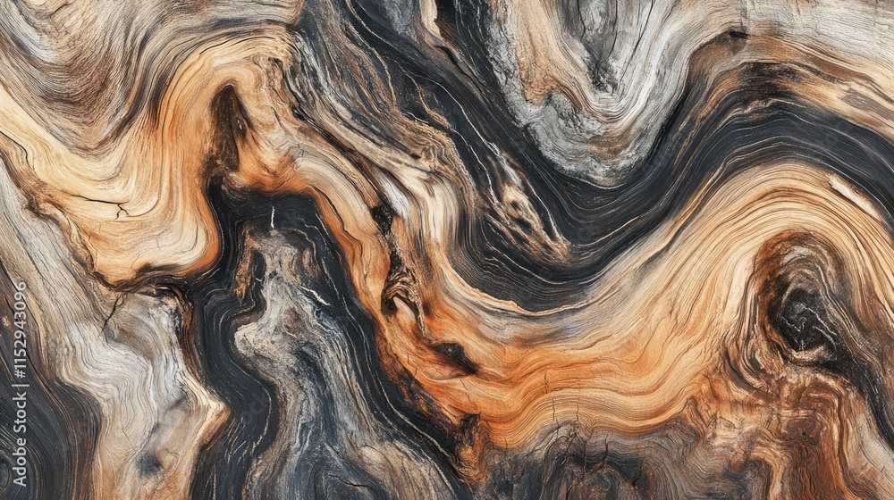 Poster abstract textured background of swirling earth tones in a wood-like pattern showcasing natural fluid