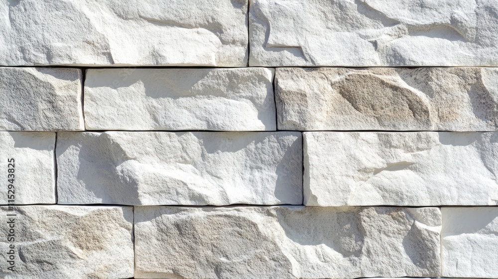 Poster natural textured white stone wall background with uneven surfaces and shadows creating depth and vis