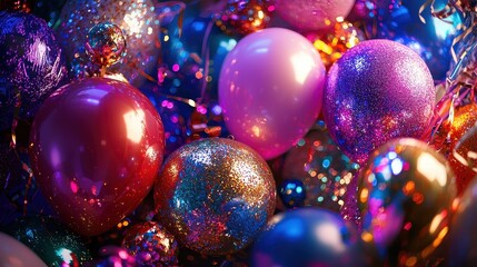 New Years Eve Party Decorations Close-Up