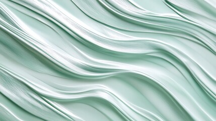 Obraz premium A green and white wave pattern with a white background