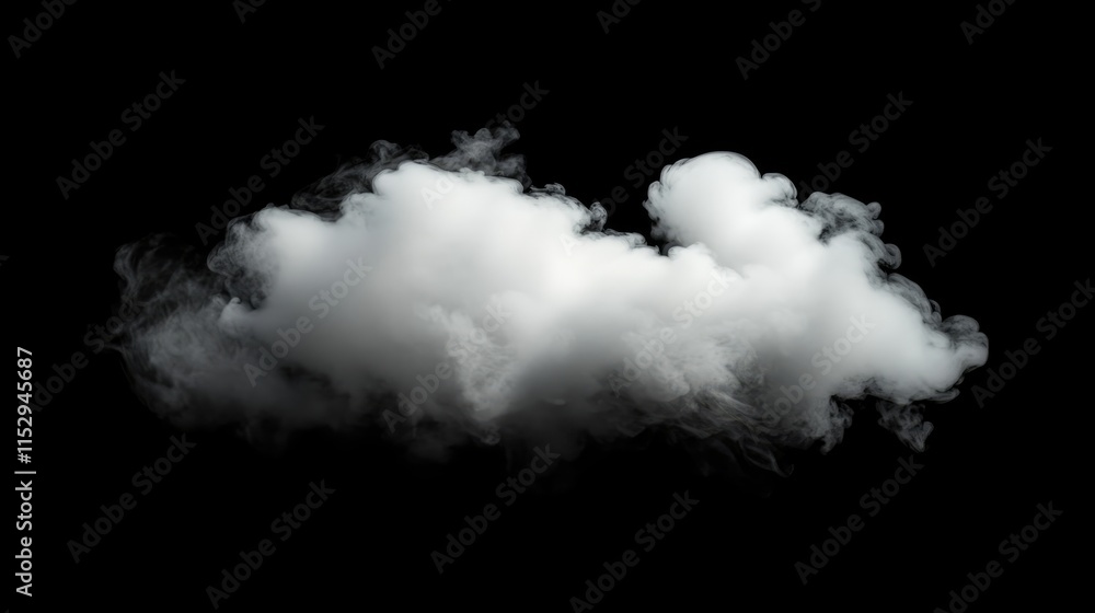 Poster white smoke cloud isolated on a dark background creating a dramatic and atmospheric effect for vario