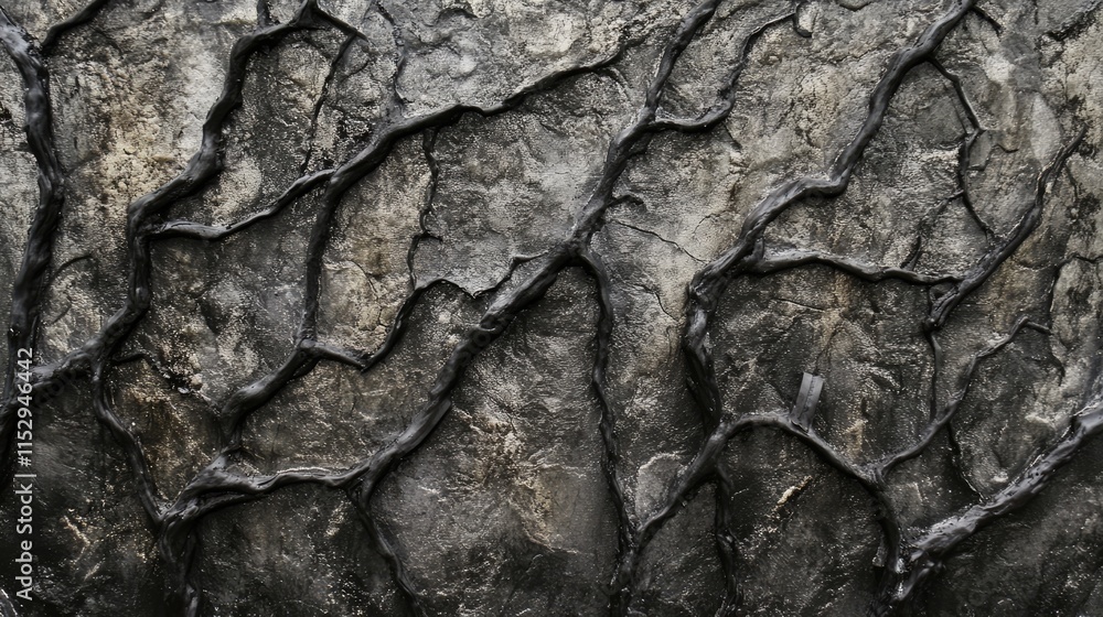 Poster detailed close-up of rugged tree bark showcasing intricate natural textures and patterns ideal for d
