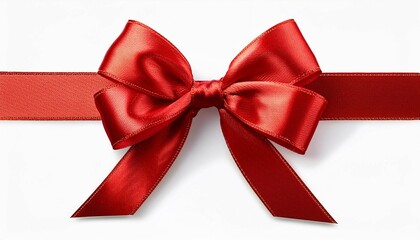 red bow isolated on white