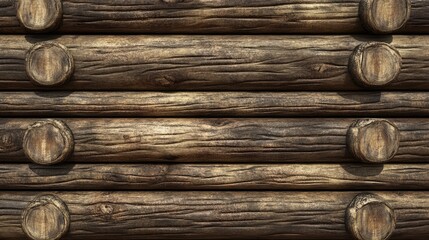 Textured natural wood logs stacked background for rustic design and organic aesthetics in interior decoration and nature-themed projects