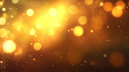 Fototapeta premium A bright yellow background with many small circles of light