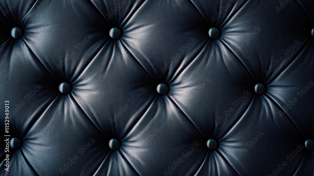 Poster elegant black leather texture with button tufting creating a luxurious background ideal for fashion 