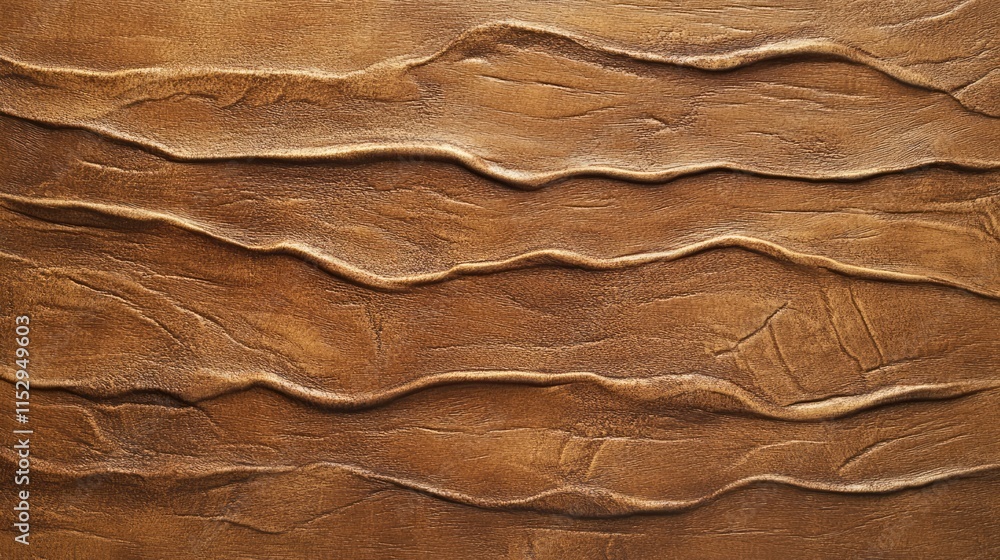 Poster natural embossed bark texture with wavy patterns in rich brown tones ideal for backgrounds or design