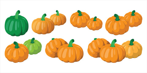 Vector Illustration of Vibrant Pumpkin Design