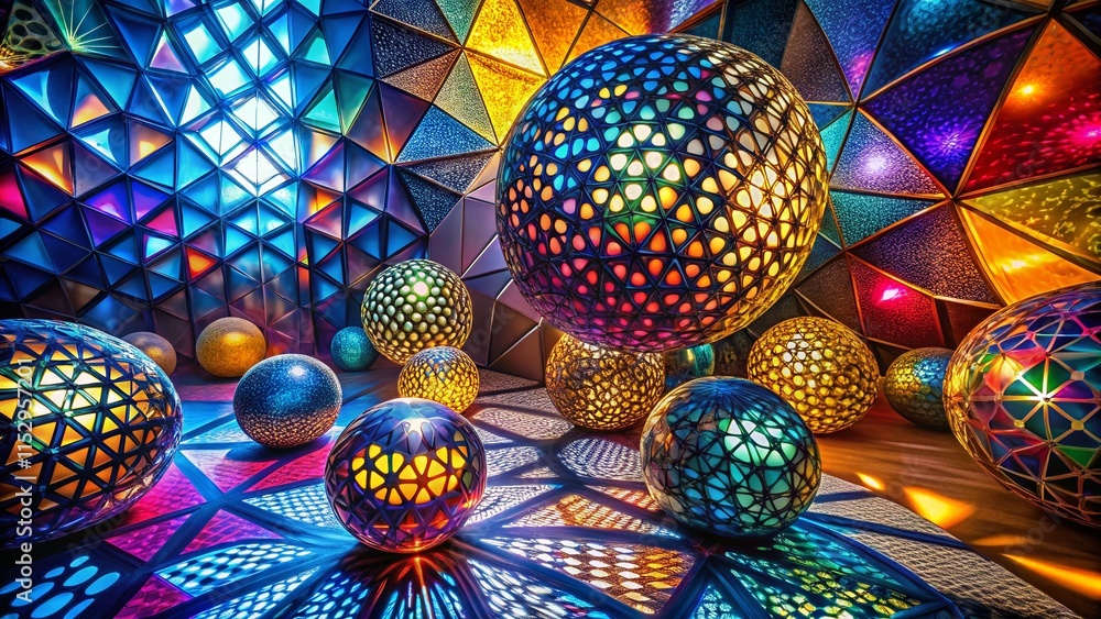 Poster abstract geometric patterns: modern art background texture