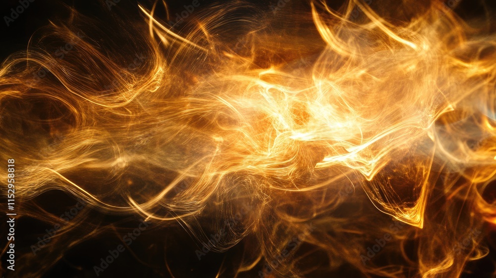 Aufkleber abstract long exposure light trails of incandescent lamp creating a dynamic and textured warm glow s