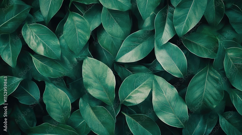 Poster green leaf texture background with lush foliage creating a natural backdrop ideal for text placement