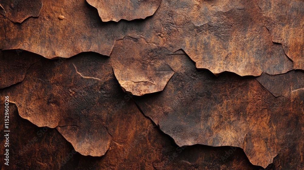 Poster textured wall background with cracked brown surface creating an abstract artistic composition perfec