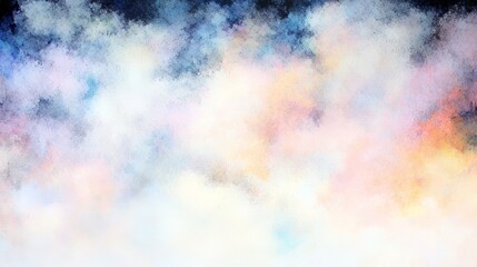 Fototapeta premium Pastel Cloud Dreamscape A Soft Watercolor Sky