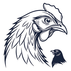 Obraz premium set of hen silhouettes