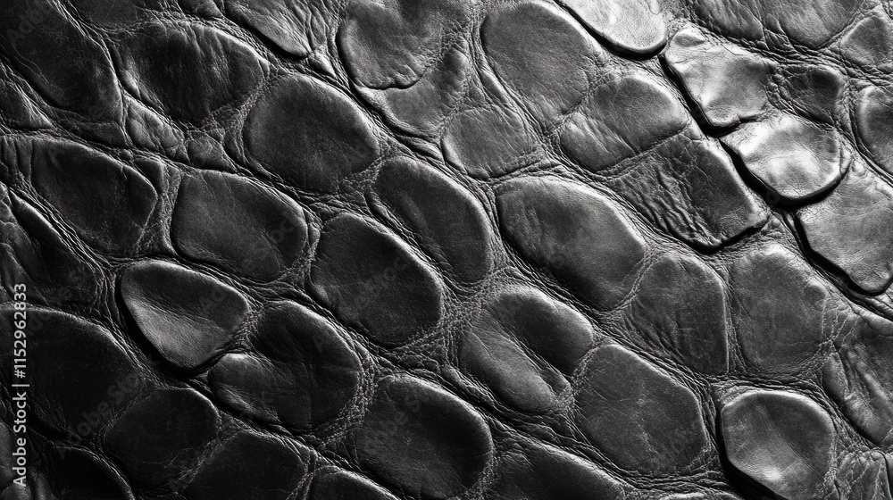 Poster closeup of textured gray leather background perfect for design and graphic applications with intrica