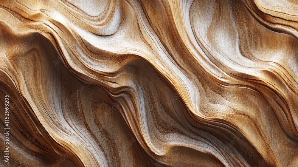 Poster abstract wood texture with flowing lines and warm tones showcasing a natural imitative design perfec