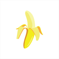 Banana Vector Illustration in Vibrant Yellow