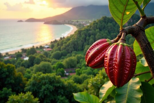 Aerial Cacao Pods Chuao Venezuela Caribbean Coast - Exquisite Venezuelan Cocoa