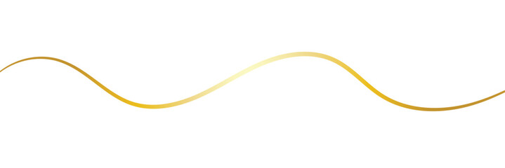 Golden wavy line, gold curved line, Vector illustration. EPS 10