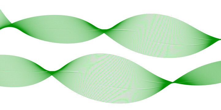White Background green wave lines flowing waves design abstract digital equalizer sound wave flow green line vector illustration.