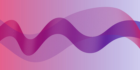 Purple and blue gradient Background Purple and blue wave lines flowing waves design abstract digital equalizer sound wave flow Purple and blue line vector illustration