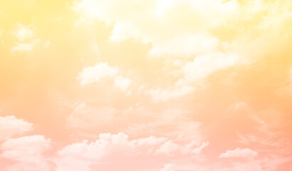 Pink yellow sky pastel summer background cloud sunset cloudy landscape dusk beautiful light wallpaper dramatic scenic sunrise gradient space skyline weather twilight sunny horizon scene peaceful.