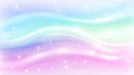 Pastel Wave Background with Sparkling Lights