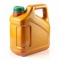 A plastic oil can, typically used for storing