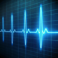 Naklejka premium A stock photo of an ECG wave showing an elevated