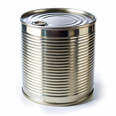 A simple tin can, typically used for storing food or beverages