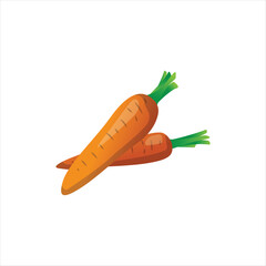 Carrot Vector Illustration for Healthy Eating Concepts