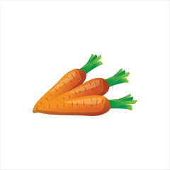 Carrot Vector Illustration for Healthy Eating Concepts