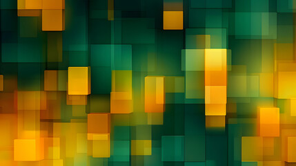 Digital yellow and green abstract tech poster background