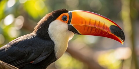 Adorable Toco Toucan Portrait: Miniature Tilt-Shift Photography