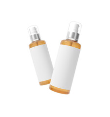 Realistic hair tonic spray bottle mockup