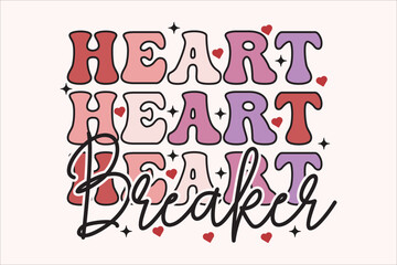 Heart Breaker Valentine T-shirt Design