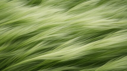 Obraz premium Serene Green Grass Blades in Gentle Breeze