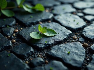 Dark Grey Slate Background, Black Stone Texture, Depth & Mood, Atmospheric Lighting, High Quality