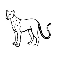 Cheetah Silhouette vector illustration