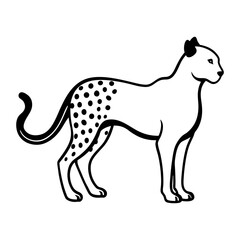 Cheetah Silhouette vector illustration