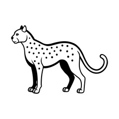 Cheetah Silhouette vector illustration