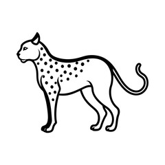 Fototapeta premium Cheetah Silhouette vector illustration