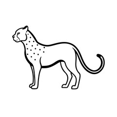 Cheetah Silhouette vector illustration