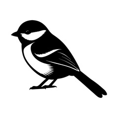 Chickadee Silhouette vector illustration