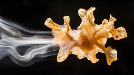 Obraz premium Captivating smoke sculpture abstract art studio dark background close-up visual concept